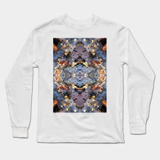 Santorini island abstract kaleidoscopic pattern Long Sleeve T-Shirt